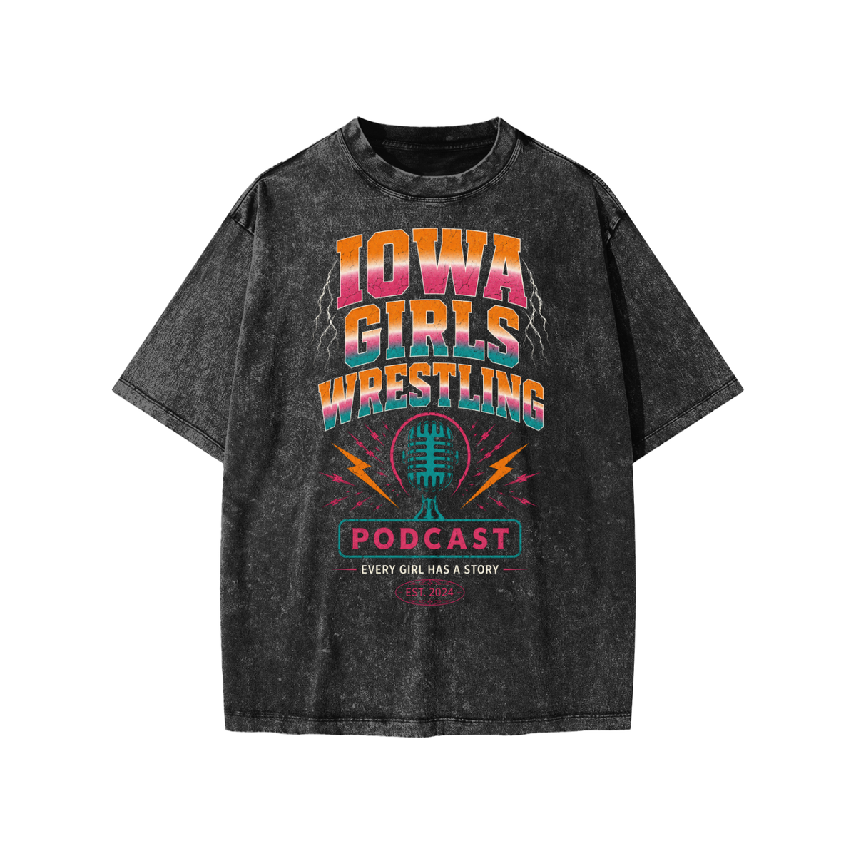 YOUTH Oversized- Iowa Girls Wrestling Collab — Every Girl Has a Story Tee