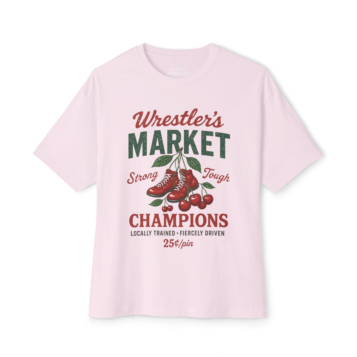 Wrestlers Market | Oversized | Girls Wrestling T-shirt | Little Miss Takedown