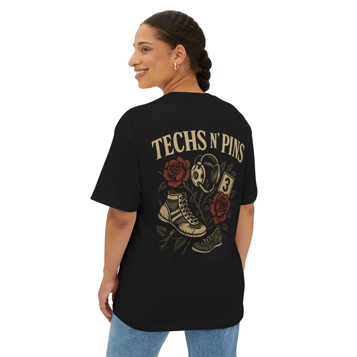 Techs and Pins Wrestling Shirt | Oversized | Little Miss Takedown