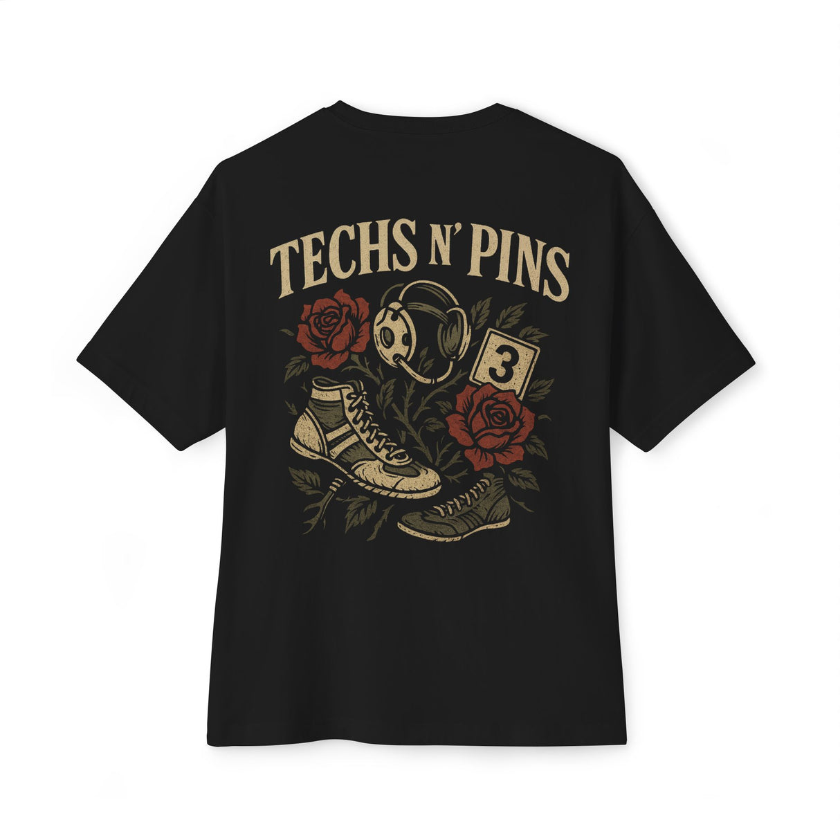 Techs and Pins Wrestling Shirt | Oversized | Little Miss Takedown
