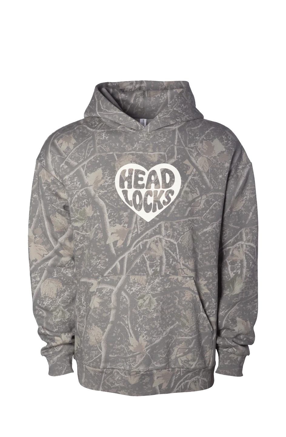 Love headlocks Adult Camo Heavyweight Hoodie