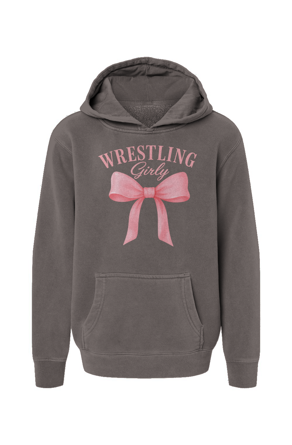 Youth Wrestling Girly Pigment-Dyed Hoodie
