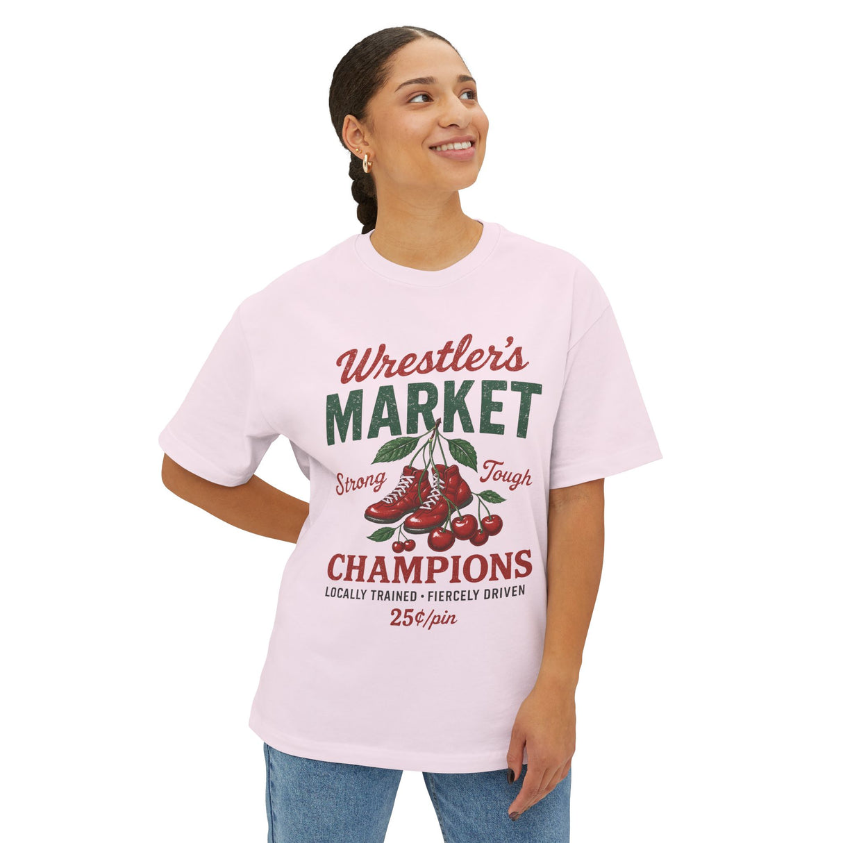 Wrestlers Market | Oversized | Girls Wrestling T-shirt | Little Miss Takedown