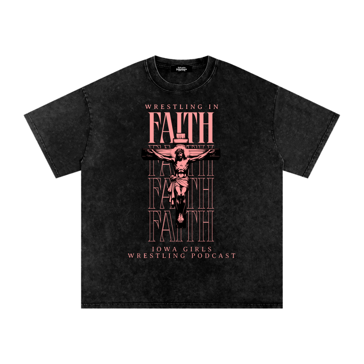 Oversized Iowa Girls Wrestling Collab Faith Tee