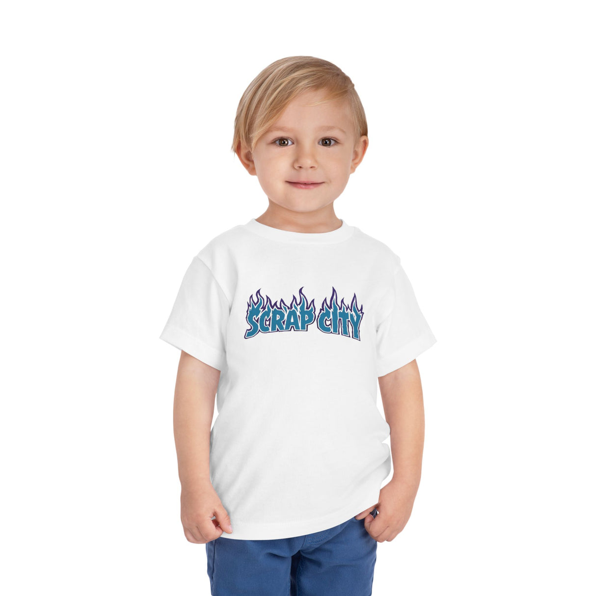 Cool Scrap City Toddler Short Sleeve Tee - Trendy Kids Graphic Tee