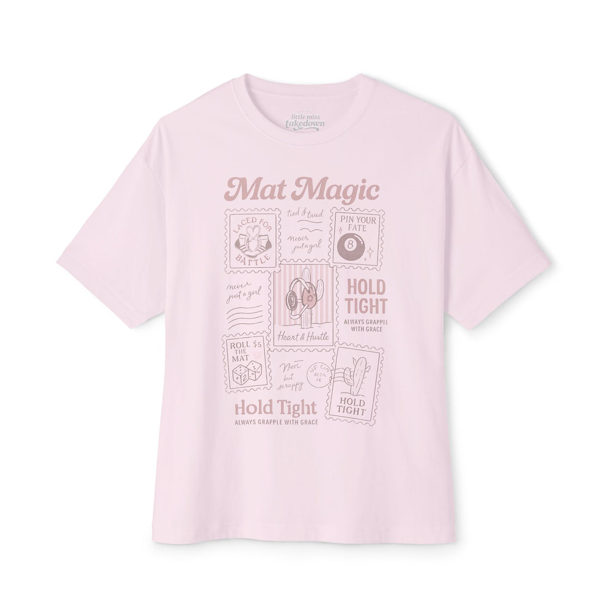 Mat Magic | Girls Wrestling Shirt | Oversized | Little Miss Takedown