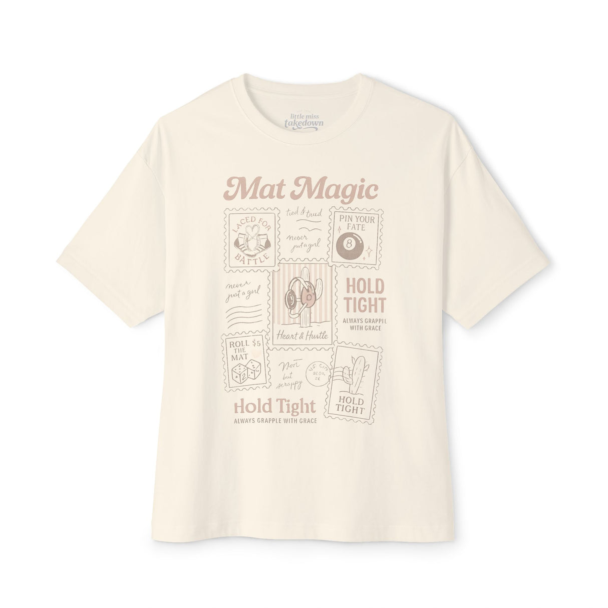 Mat Magic | Girls Wrestling Shirt | Oversized | Little Miss Takedown