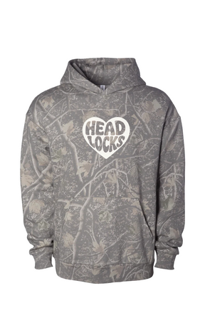 Love headlocks Adult Camo Heavyweight Hoodie