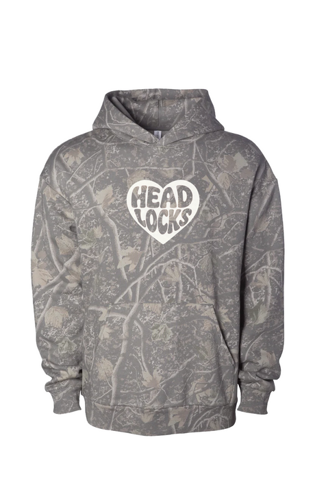 Love headlocks Adult Camo Heavyweight Hoodie