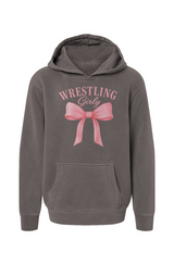 Youth Wrestling Girly Pigment-Dyed Hoodie