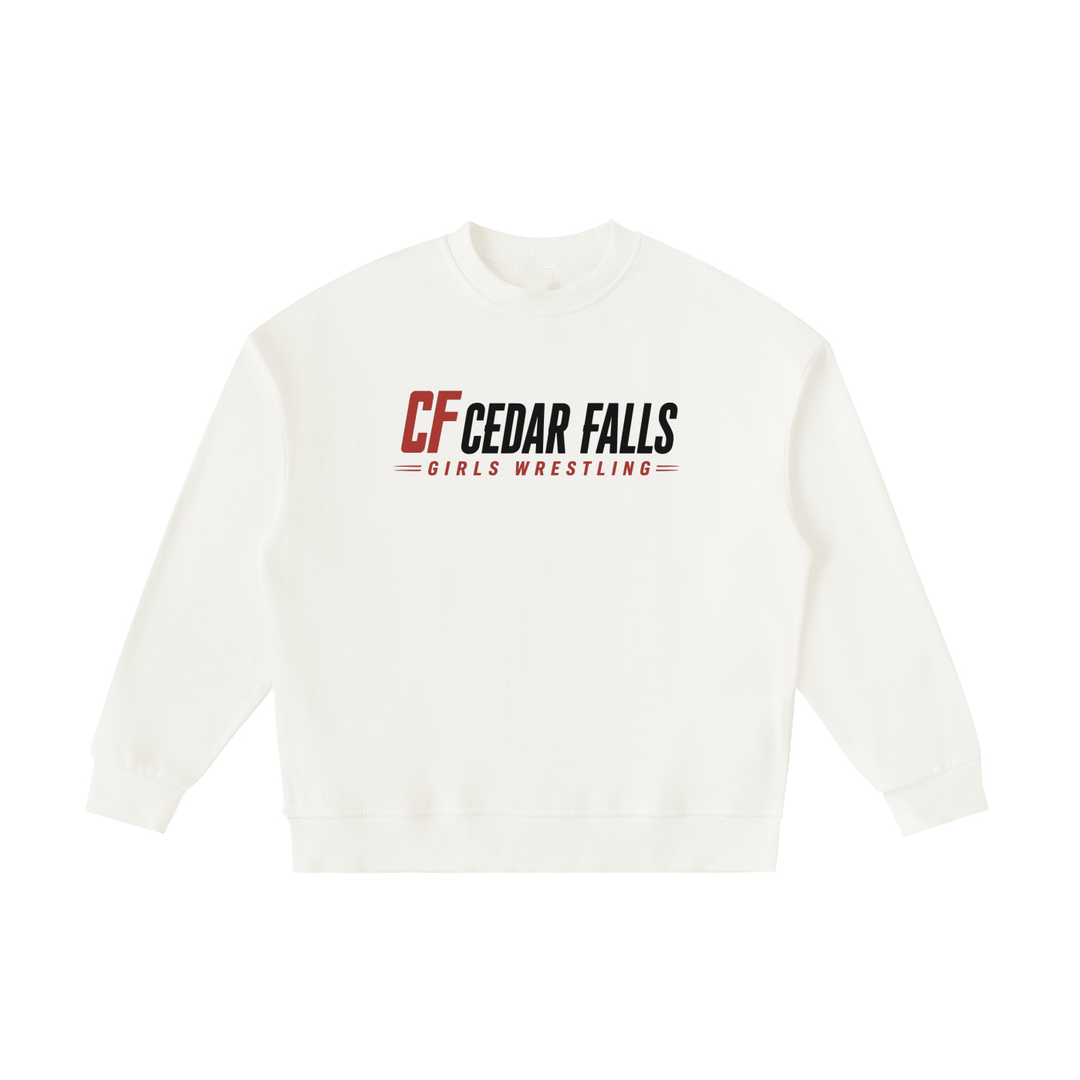 Cedar Falls Girls Wrestling Youth Crewneck White