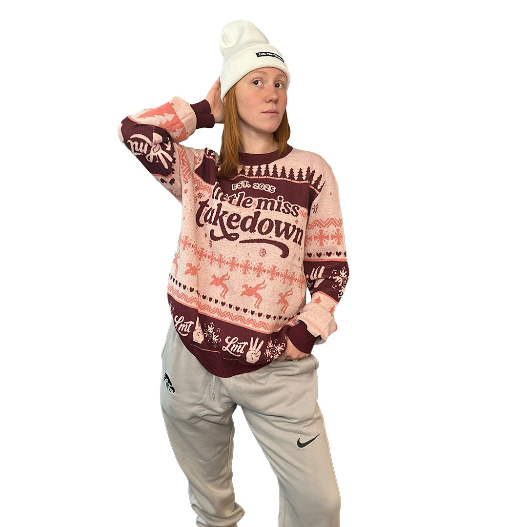 Woman's Wrestling Knit Christmas Sweater