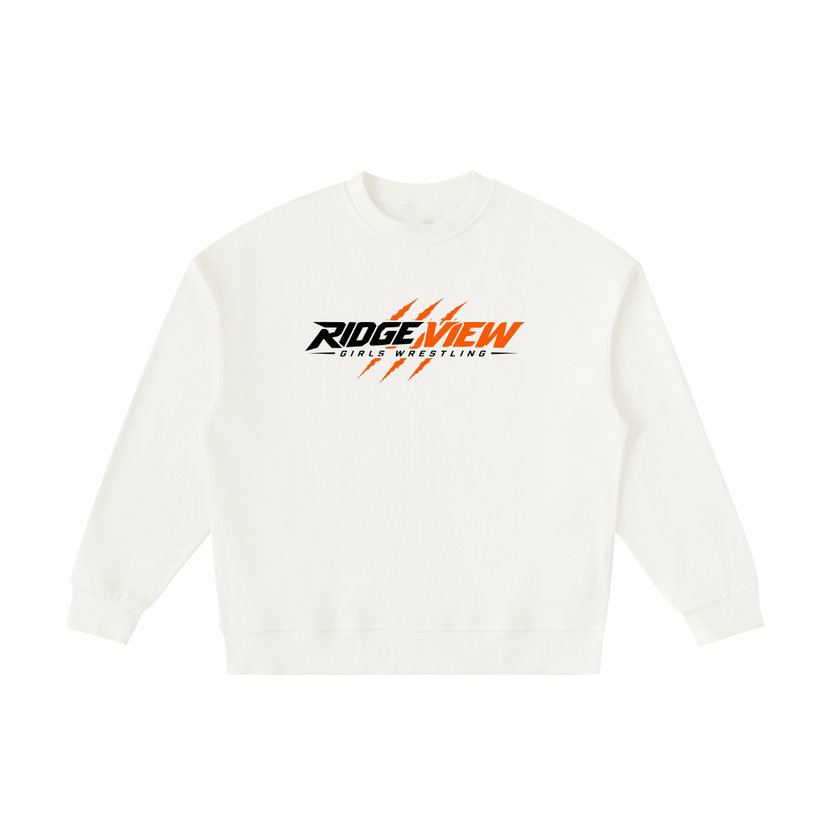 Ridge View Girls Wrestling Youth Crewneck White